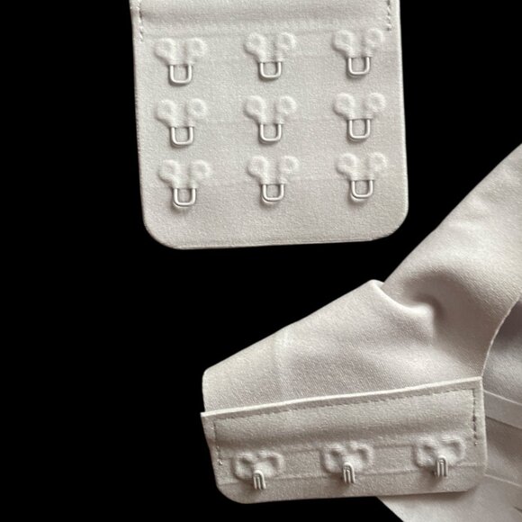 NWOT Honeylove Crossover Bra 38B/C White Adjustable Straps Hook & Eye Closure Co - Picture 5 of 6